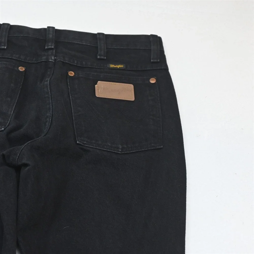 Wrangler 30x32 Black Denim 936WWZ Cowboy Cut Western Mens Jeans